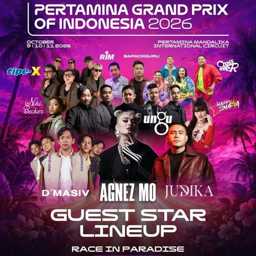 Konser Race in Paradise MotoGP Mandalika 2026. (Foto: Instagram  themandalikagp)