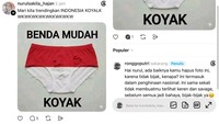 Viral Celana Dalam Merah Putih, Netizen RI Murka ke Warga Malaysia