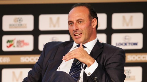 MANCHESTER, ENGLAND - SEPTEMBER 27: Ramon Vega, Vega Swiss Asset Management CEO and Founder talks during day 2 of the Soccerex Global Convention 2016 at Manchester Central Convention Complex on September 27, 2016 in Manchester, England.  (Photo by Daniel Smith/Getty Images for Soccerex)