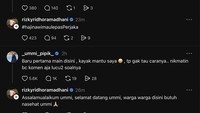 Rizky Ridho menyambut Umi Pipik, mertua Egy Maulana Vikri, yang baru pertama kali main Threads. Assalamualaikum ummi, selamat datang ummi, warga warga disini butuh nasehat ummi, balas Rizky Ridho di unggahan Umi Pipik. Foto: Instagram dan Threads @rizkyridhoramadhani