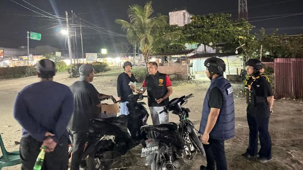 Tim RAGA Polda Riau patroli malam di Dumai hingga Meranti cegah curanmor hingga balapan liar