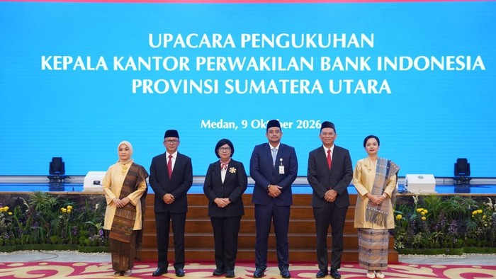 Pengukuhan Kepala BI Sumut di Aula Raja Inal Pemprov