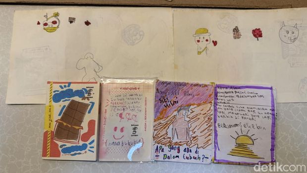 Hasil karya zine anak anak sekitar pasar