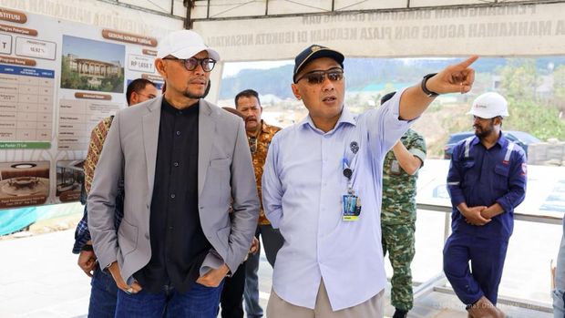 Hakim Agung Mahkamah Agung RI, YM Sugeng Sutrisno, YM Ennid Hasannudin, dan YM Lulik Tri Cahyaningrum, beserta jajaran meninjau langsung Ibu Kota Nusantara, Rabu (30/9/2026). (Dok Humas Otorita IKN)
