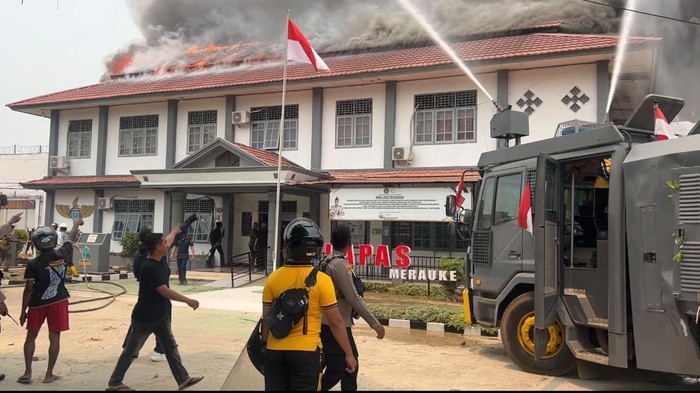 Lapas Kelas IIB Merauke diduga dibakar warga binaan.