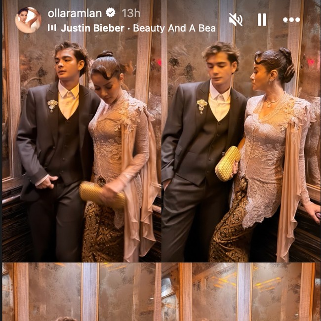 Gaya Olla Ramlan Kondangan Eks Suami Bareng Pacar & Anak, Tampil Totalitas