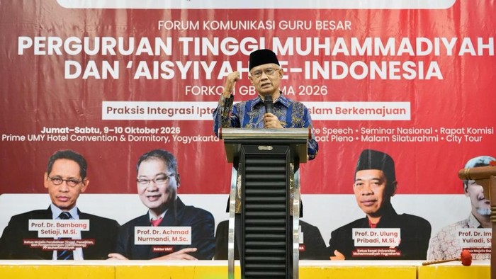 Pembukaan Forkom GB-PTMA 2026 pada di Prime UMY Hotel Convention & Dormitory, Jumat (9/10/2026)