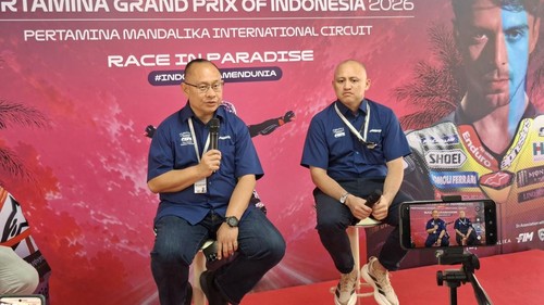 Chairman MotoGP Mandalika, Troy Reza Warokka ditemui di Mandalika, Sabtu (10/10/2026). (Foto: Ahmad Viqi/detikBali)
