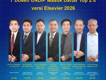 7 Dosen Undip Masuk Daftar 2% Ilmuwan Terbaik Dunia 2026, Ini Keahliannya