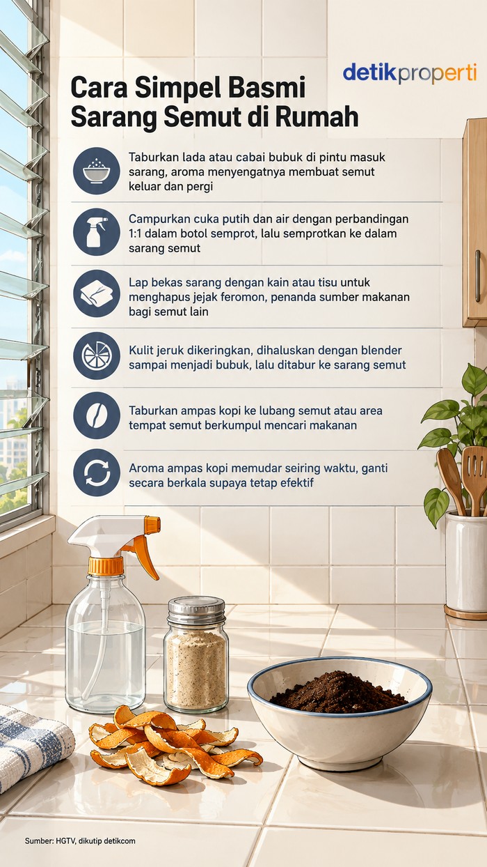 Infografis cara membasmi semut