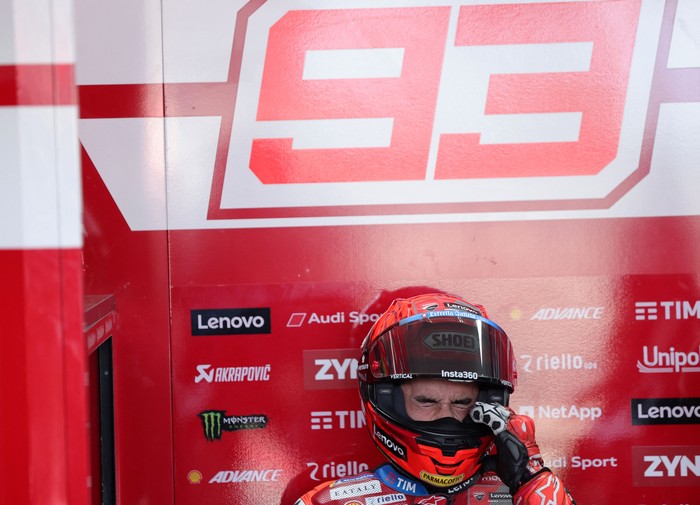 MotoGP - Indonesian Grand Prix - Mandalika International Street Circuit, Mandalika, Lombok, Indonesia - October 9, 2026 Ducati Lenovo Teams Marc Marquez ahead of the Indonesian Grand Prix REUTERS/Willy Kurniawan