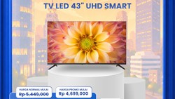 LED TV 43 Inch di Transmart Full Day Sale Diskon sampai 70%