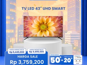 LED TV 43 Inch di Transmart Full Day Sale Diskon sampai 70%