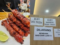 Nemen! Warung Sate Babi di Surabaya Sampai Pasang Larangan Bawa Nasi