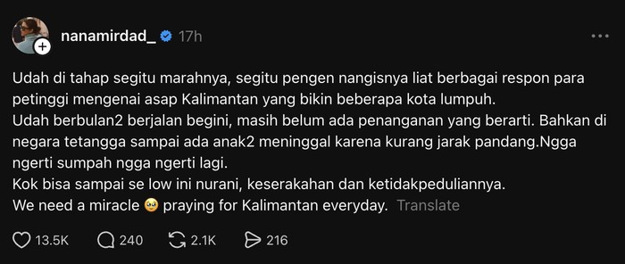 Kebakaran hutan dan lahan di Kalimantan dan Sumatera