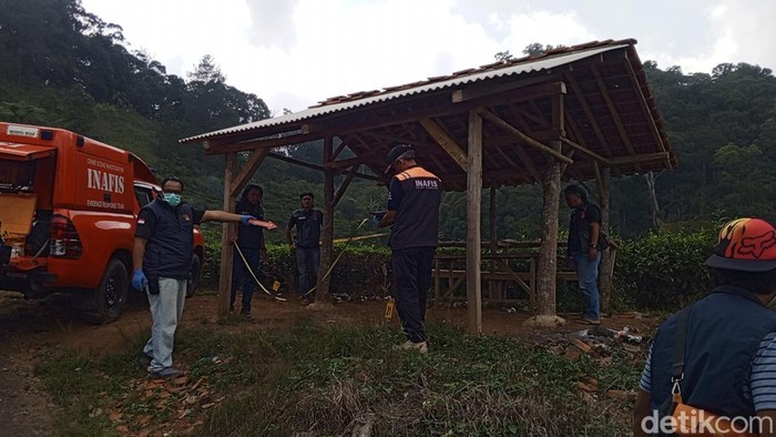 Lokasi ditemukannya ojol ditemukan terkubur di perkebunan teh Cisoka Sumedang.