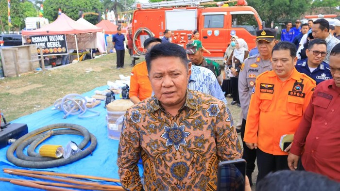 Peninjauan posko satgas karhutla di OKU Timur.