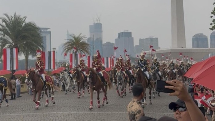Presiden Mesir menuju Istana untuk menemui Prabowo (Adhfar/detikcom)