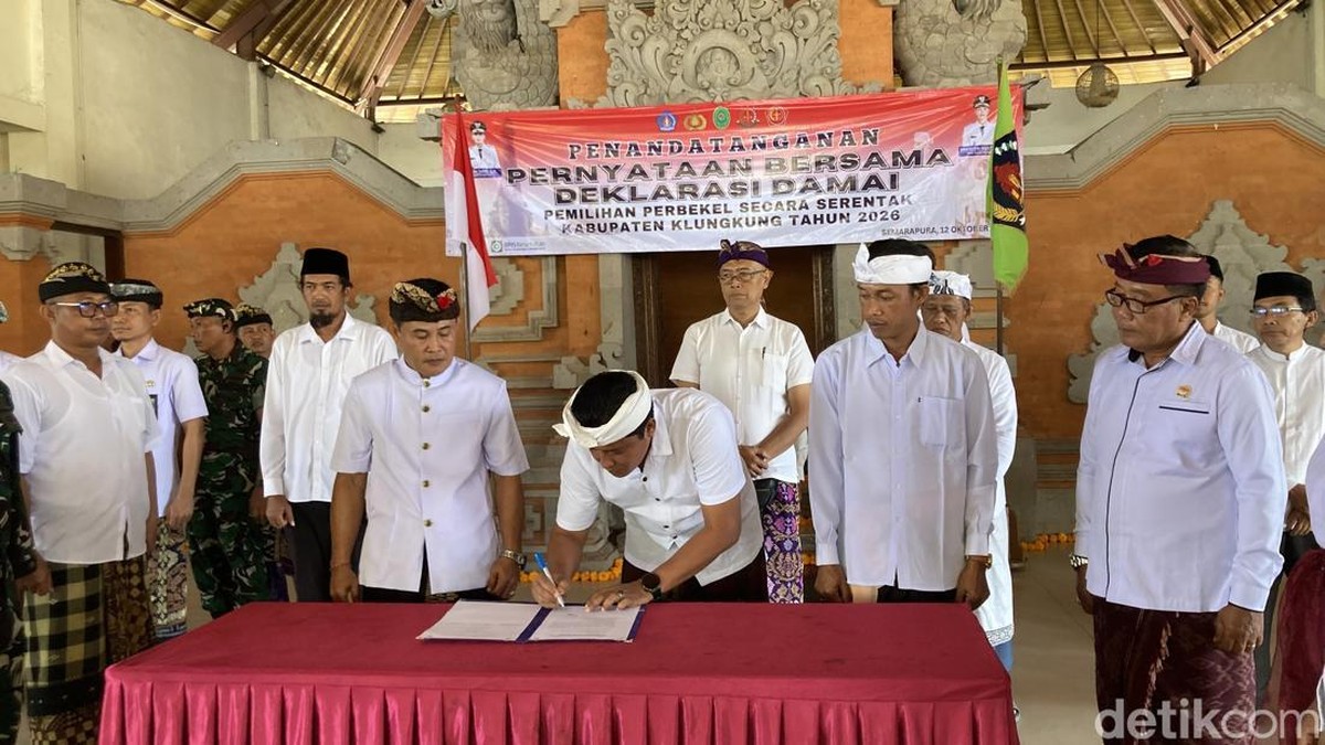 Calon 62 Calon Perbekel di Klungkung Ikuti Deklarasi Damai Pilkel Serentak 2026