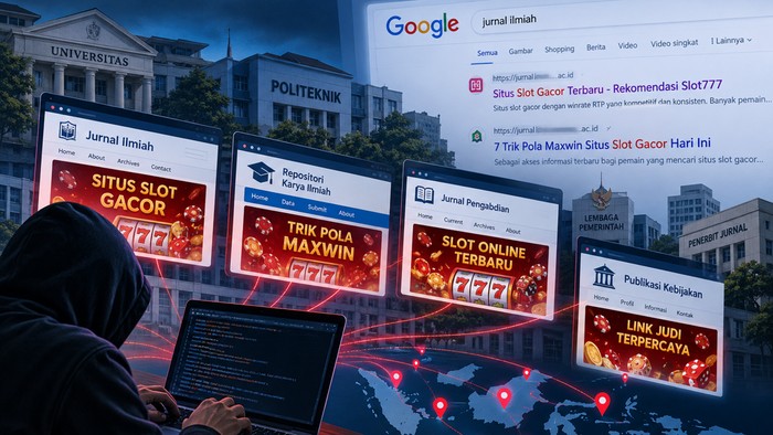Ilustrasi iklan judol susupi situs lembaga pemerintah