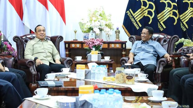 Kepala BRAN Jenderal Dedi Prasetyo dengan Menteri Hukum RI Supratman Andi Agtas