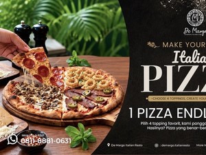 Pencinta Pizza Wajib Coba! Di De Margo, Kamu Bisa Pilih 4 Topping dalam Satu Pizza