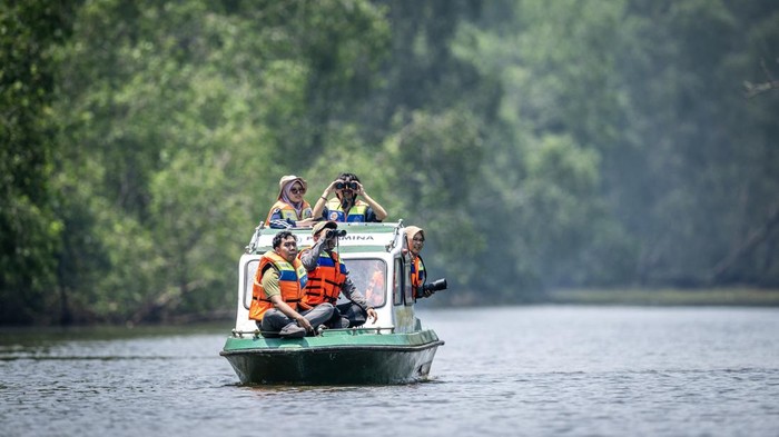 Menjaga ruang hidup Bekantan di tengah kabut asap Petugas Yayasan Sahabat Bekantan Indonesia (SBI) melakukan pemantauan habitat bekantan (Nasalis larvatus) di Pulau Curiak, Kabupaten Barito Kuala, Kalimantan Selatan.