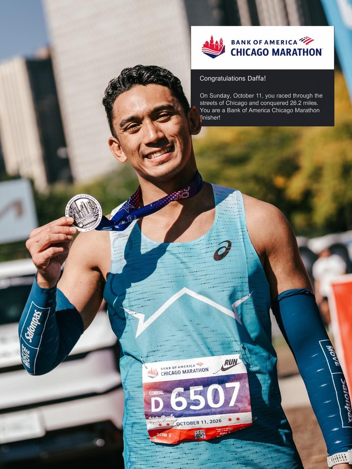Daffa Wardhana Chicago Marathon