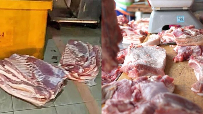 Daging Babi Mentah Ditaruh di Lantai, Pemilik Toko Ngaku Bilang Begini