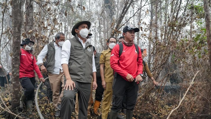 Foto kunjungan Menteri Kehutanan (Menhut) Raja Antoni ke TN Sebangau. (Istimewa)