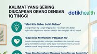 Infografis: 4 Kalimat yang Sering Diucapkan Orang dengan IQ Tinggi