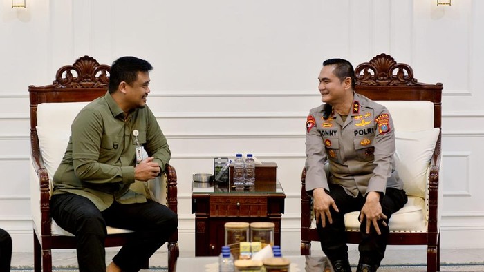 Keterangan foto: Gubsu Bobby Nasution menerima kunjungan Kapolda Sumut Irjen Pol Sonny Irawan (Dok. Diskominfo Sumut)