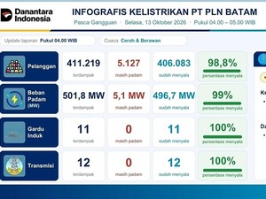 Update Blackout Batam, 5.127 Pelanggan Masih Padam hingga Pukul 04.00 WIB