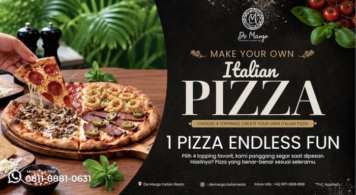 Mau Ngumpul Asik Bareng Teman? Pizza 4 Topping Ini Bisa Jadi Pilihan!