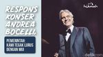 Respons Konser Andrea Bocelli, Pemerintah: Kami Tegak Lurus dengan MUI