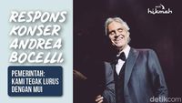 Respons Konser Andrea Bocelli, Pemerintah: Kami Tegak Lurus dengan MUI
