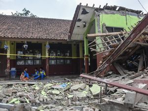 Bangunan SDN 3 Batulawang Banjar Ambruk, Diduga akibat Tanah Labil