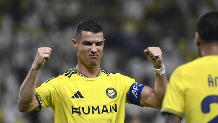 Soccer Football - AFC Champions League Elite - Al Nassr v Neftchi Fergana - Al Awwal Park, Riyadh, Saudi Arabia - October 12, 2026 Al Nassrs Cristiano Ronaldo celebrates their first goal, scored by Angelo REUTERS/Stringer