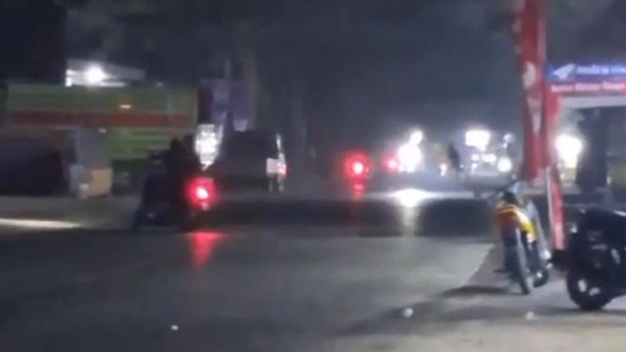 Dua kelompok geng motor di Makassar hampir tawuran di Jalan Kapasa Raya.