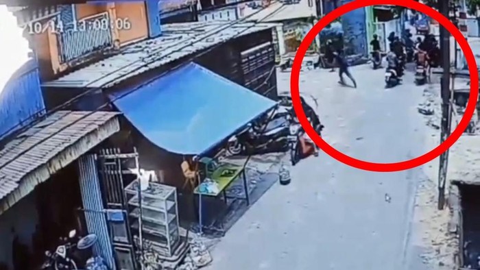 Geng motor diduga menyerang warga Kandea, Kota Makassar.