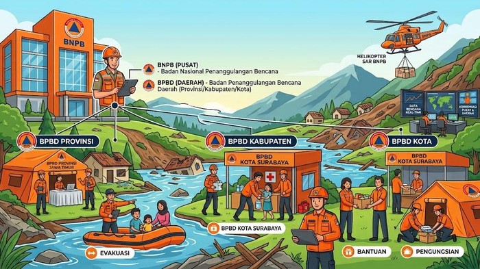 Ilustrasi BNPB dan BPBD.