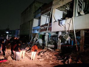 TKP Ledakan di Pasar Cimanggis Tangsel Tempat Penyimpanan Buah
