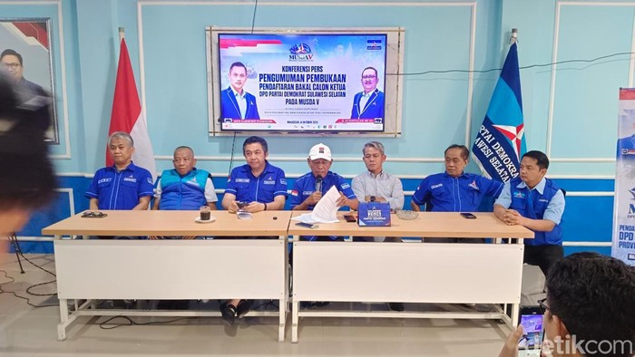 Panitia dan pengarah Musda Demokrat Sulsel mengumumkan resmi mengumumkan jadwal pendaftaran bakal calon.