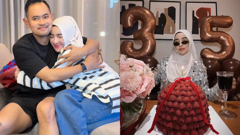 Ultah ke-35, Shandy Purnamasari Dapat Kado Kue Raspberry dan Masjid