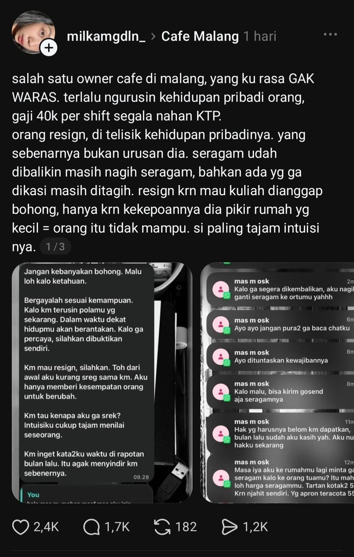 Viral kafe di Malang tahan KTP eks karyawannya