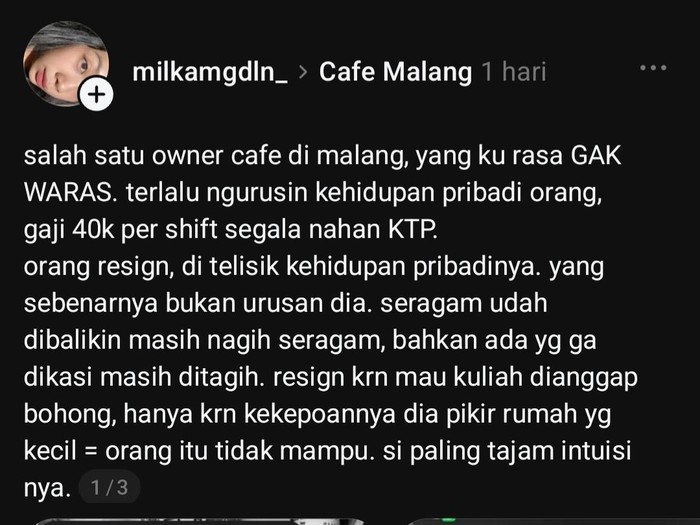 Viral kafe di Malang tahan KTP eks karyawannya