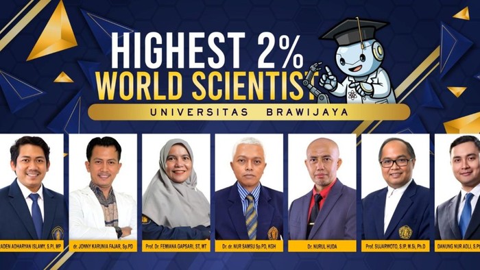 7 Peneliti UB Masuk Top 2% Researchers Dunia 2026!