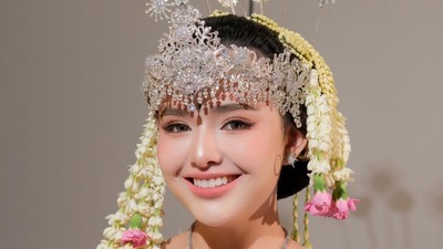 Gaya Amanda Manopo Manglingi Jadi Bak Pengantin Sunda, Anggun Berkebaya Putih