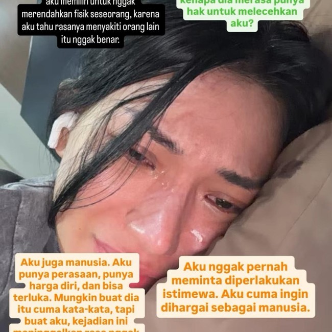 Tangis Berlliana Lovell Usai Dilecehkan Pria Saat Live TikTok