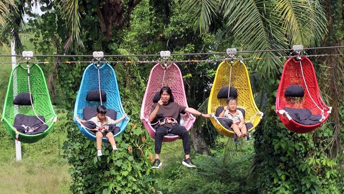 Salah satu wahana di DeRiver Pancur Batu, Deli Serdang, Sumut.